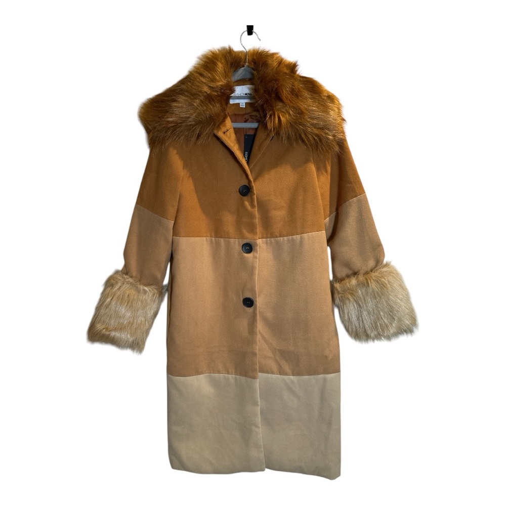 Fashion Nova “Pardon My French” Faux Fur Trim Coat - Picture 7 of 13